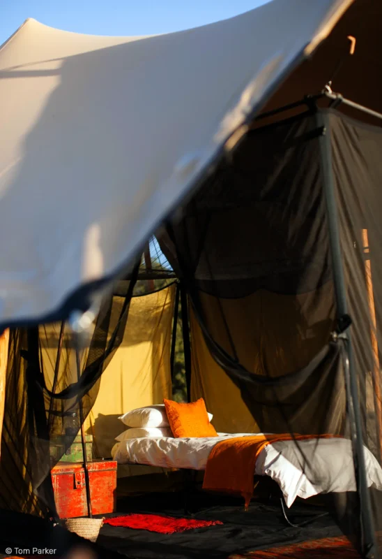 Tentes luxueuses au Camp Nomade, offrant une expérience unique au cœur de la nature - Zakouma National Park - SVS Tchad - ph: Tom Parker