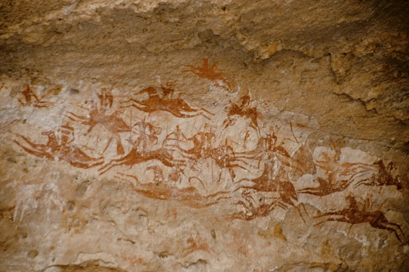 Les peintures de “chevaux volants,” vestiges préhistoriques du massif de l’Ennedi.